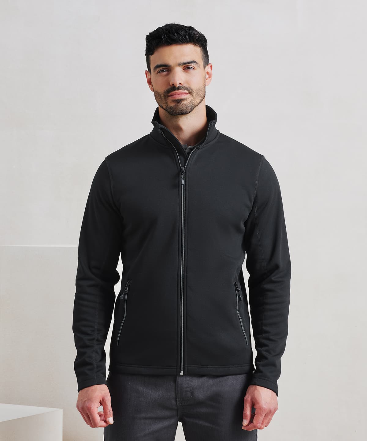 Men's spun dyed sustainable zip-through Sweatshirt product image
