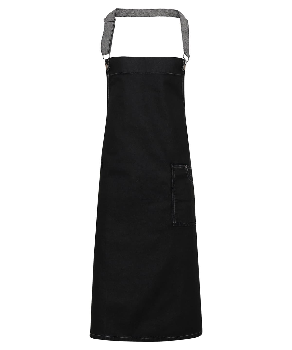 District Waxed-Look Denim Bib Apron