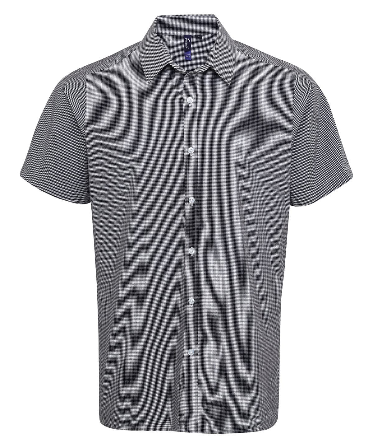 Microcheck (gingham) Short Sleeve Cotton Shirt