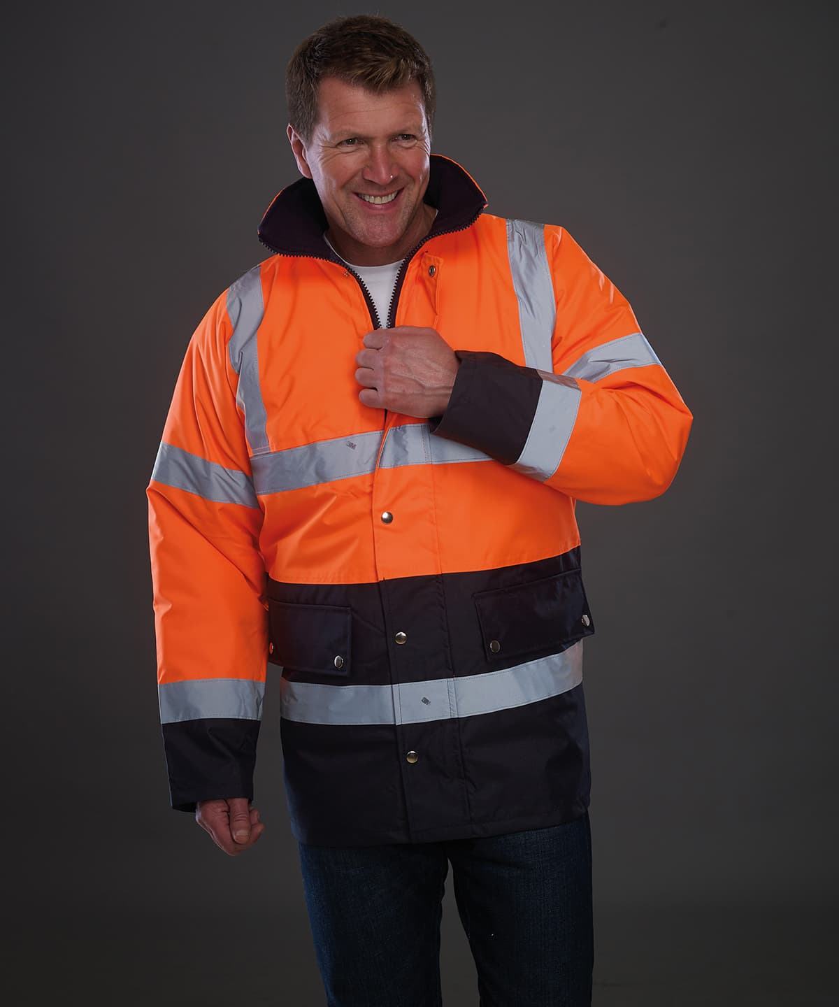 Hi-Vis two-tone motorway jacket product image
