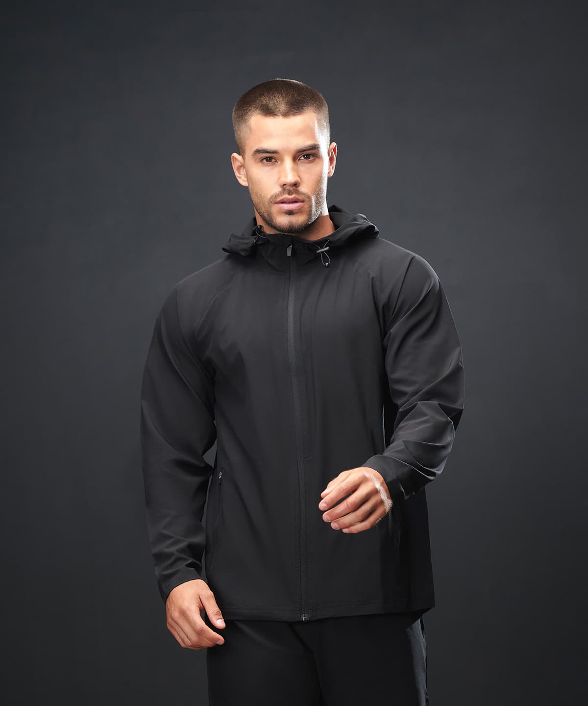 Technical zip-through hoodie product image