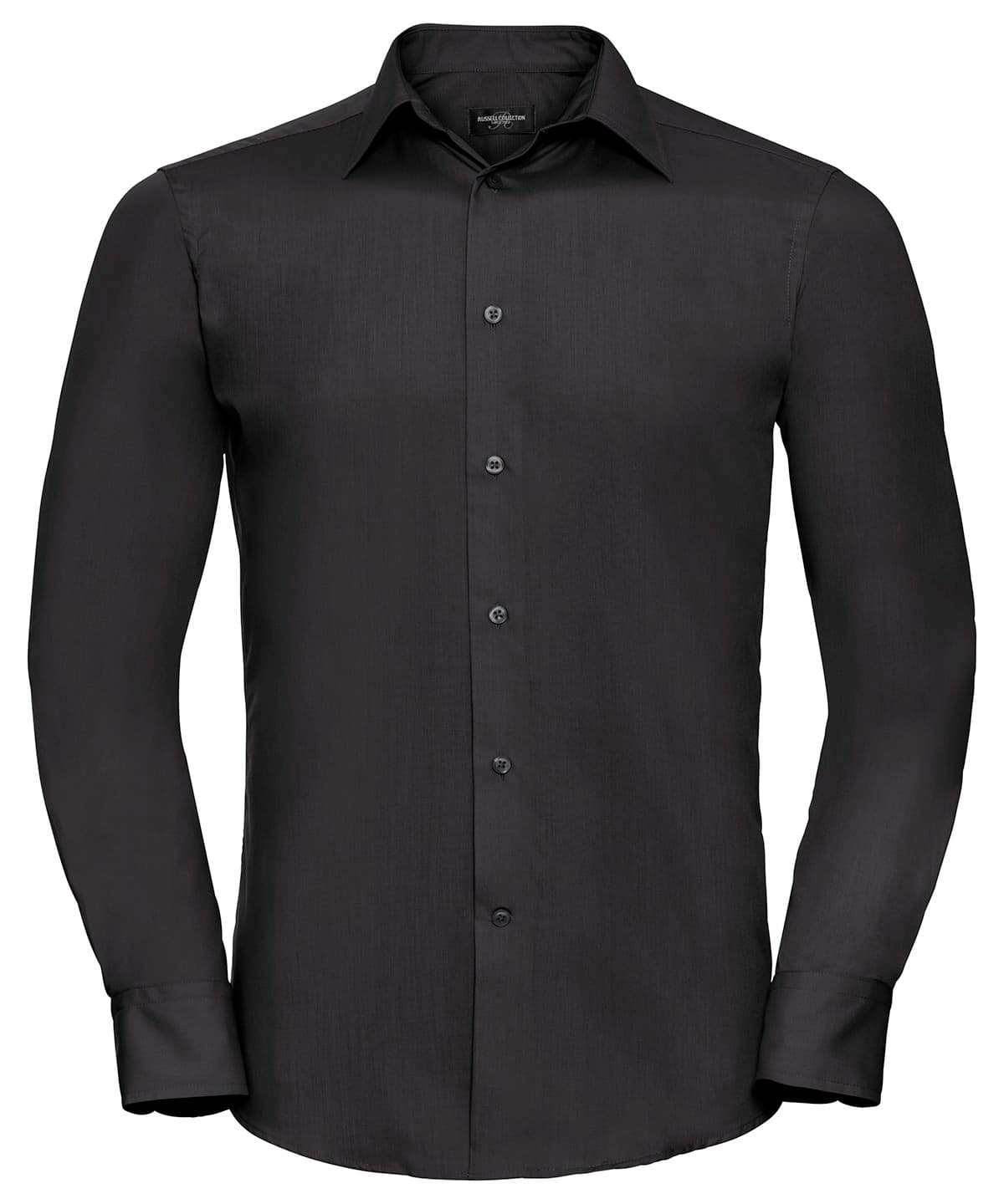 Long Sleeve Polycotton Easycare Fitted Poplin Shirt
